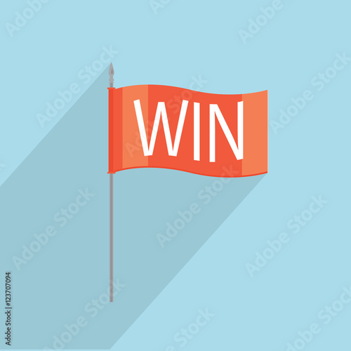 Win flag vector