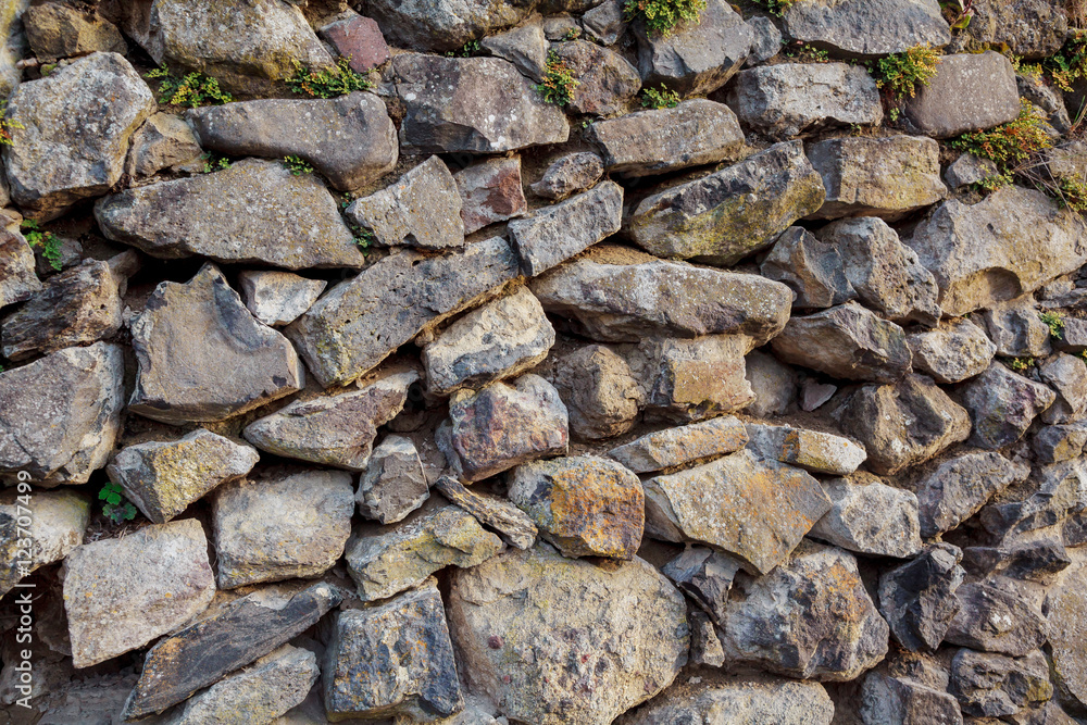 Fototapeta premium stone wall structure block facade material