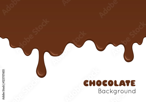 Background of flowing dark chocolate.