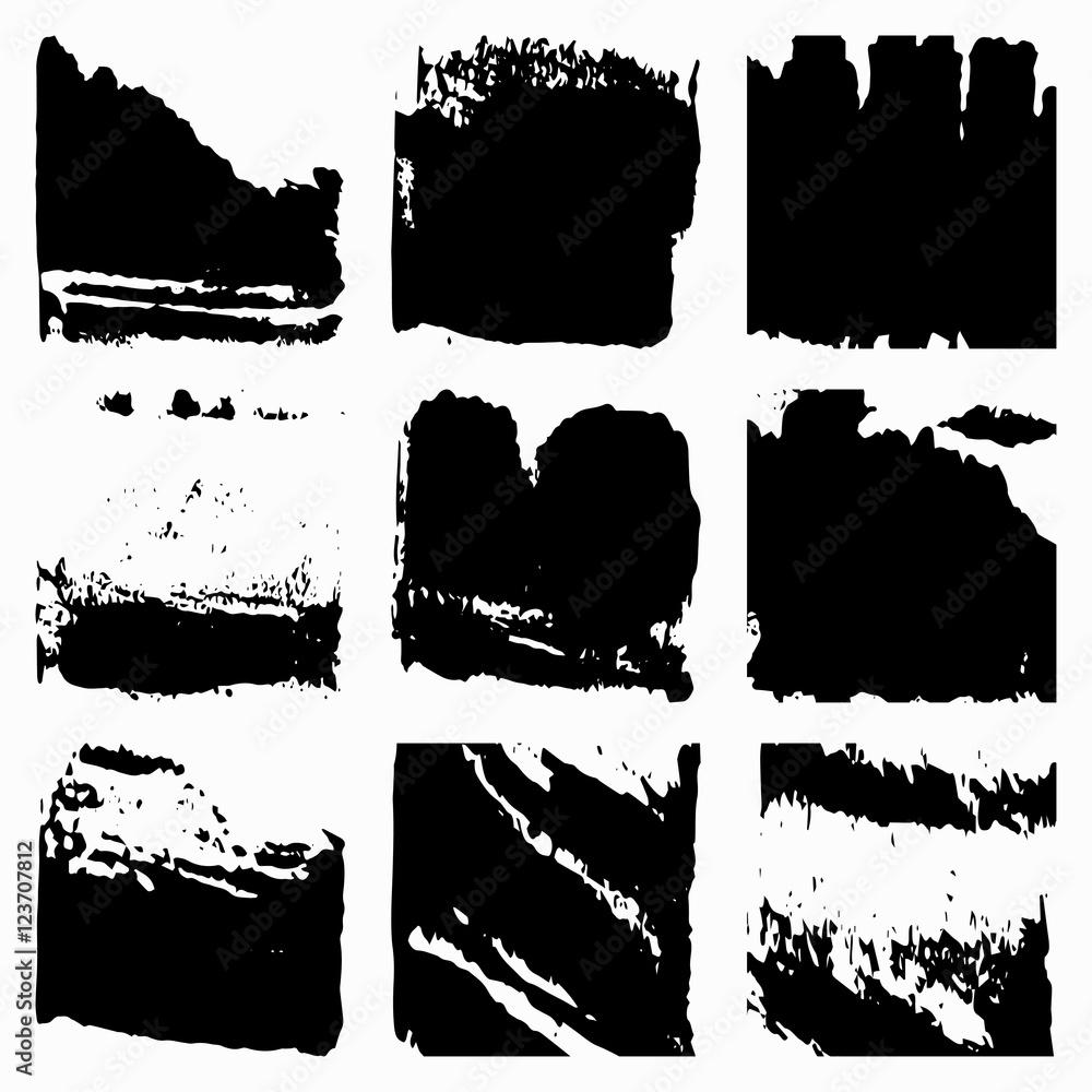 Fototapeta premium Set Black Grunge Design Element