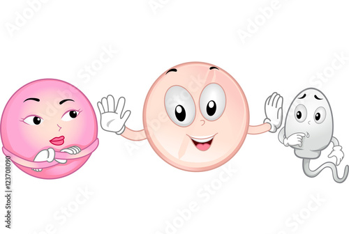 Mascot Pill Birth Control Egg Sperm