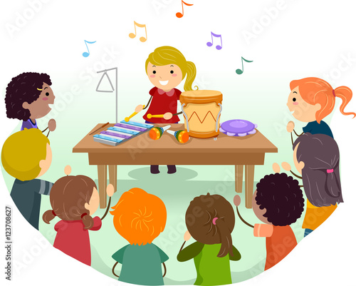 Stickman Kids Play Instruments