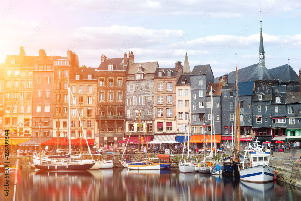 Honfleur city in Normandy , France