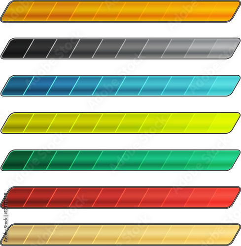 Colorful progress bar vector pack
