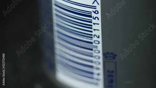 Tilt Over A Bar Code On A Soda Can