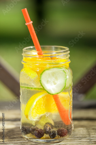 Lemon cucumber based detox water