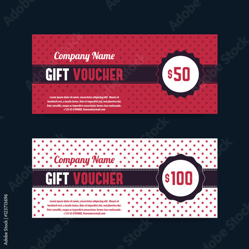 Vintage gift voucher templates