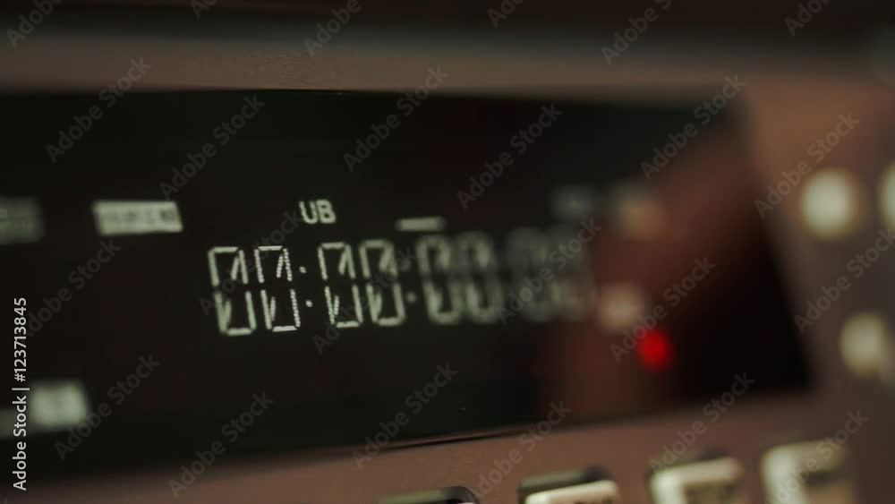 Pan Over The Display Of A Beta Max To The Hand Working With The Jog Shuttle Pan Over The Display Of A Beta Max To The Hand Working With The Jog Shuttle