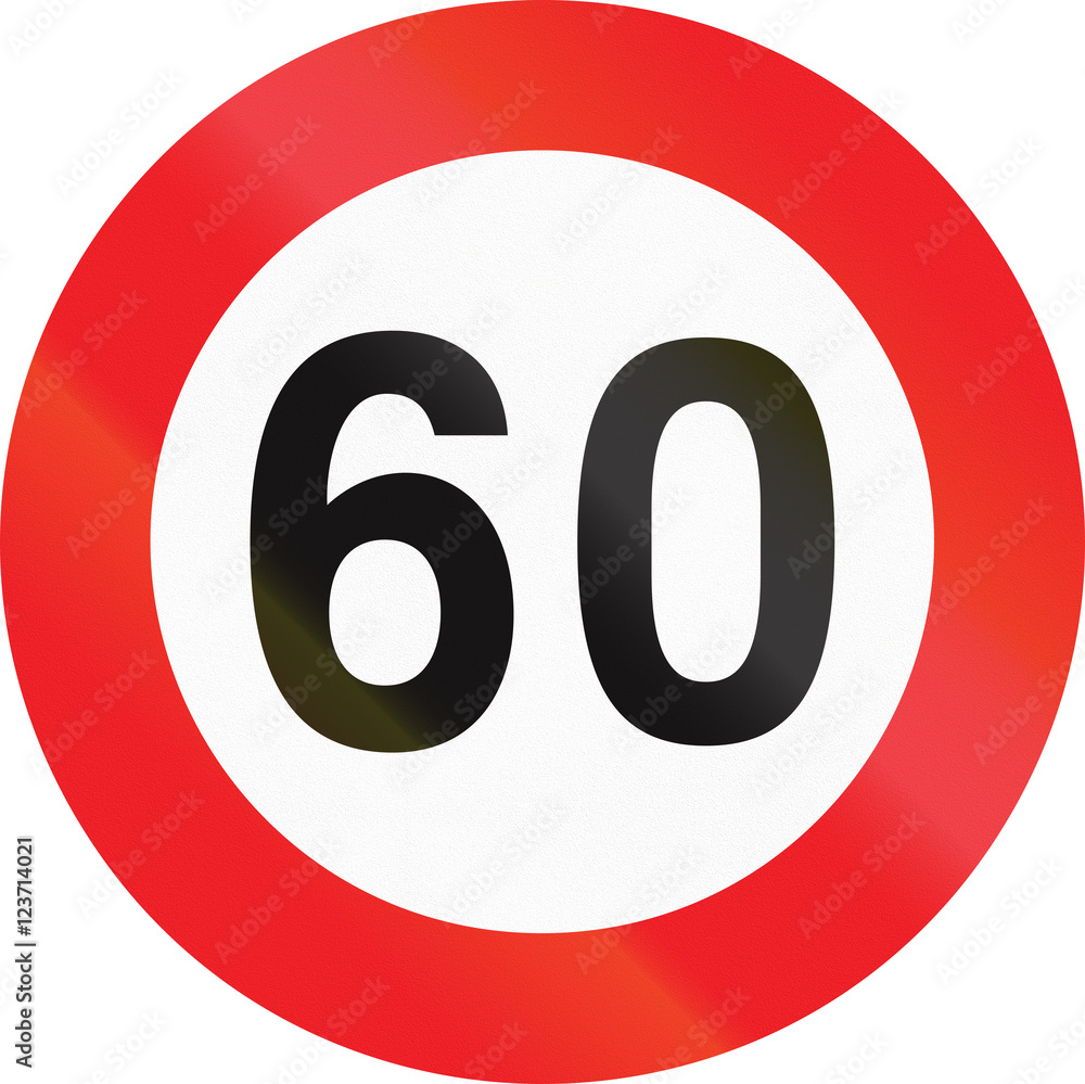 Belgian regulatory road sign - Maximum speed limit Belgian regulatory road sign - Maximum speed limit
