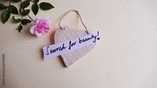Search for beauty motivational background