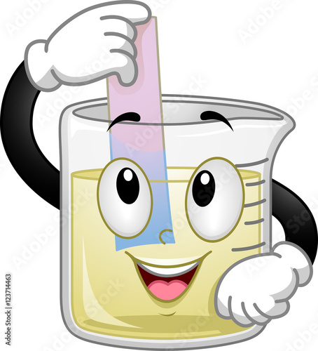 Mascot Beaker Litmus Test Alkaline