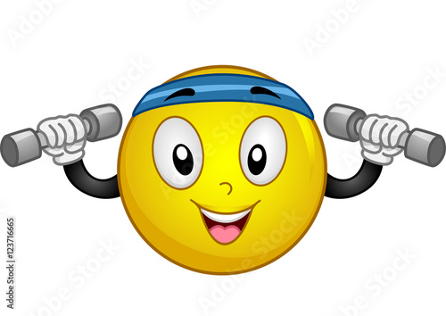 Smiley Lift Weights Dumbbells