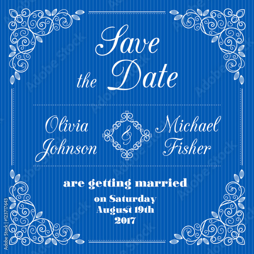 Retro Save the date card