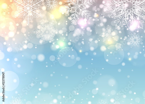 Christmas background with snowflakes