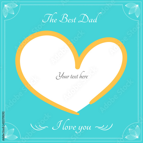 The best dad card fro happy fathers day greeting, vector background