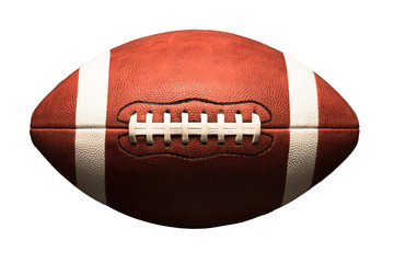 American college high school junior league football isolated on white background