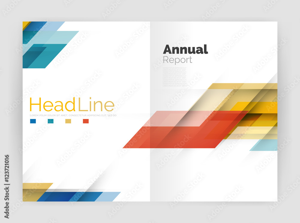 Geometric business annual report templates, modern brochure flyer template Geometric business annual report templates, modern brochure flyer template