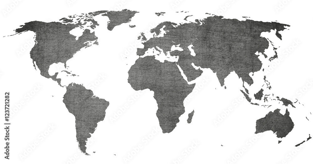 vintage world map -  old texture background