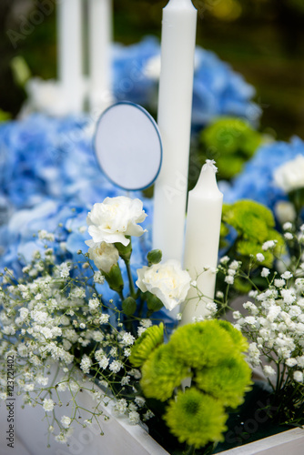 Wedding Decor with Beautiful Flowers photo