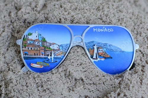 Souvenir from Monaco in the sand 