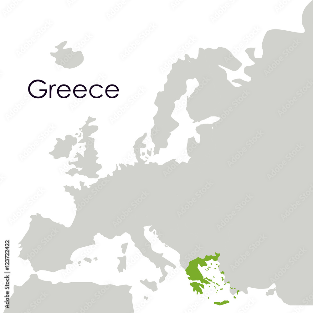 Greece map icon. Europe nation and government theme. Isolated design. Vector illustration