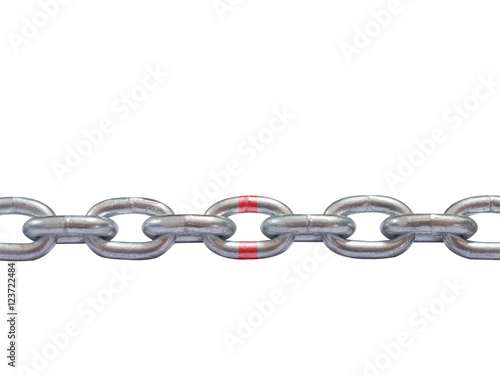 metal chain isolated on white background. 