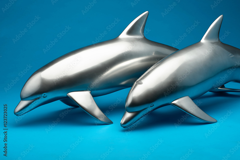 The model of two dolphins. The model of two dolphins.