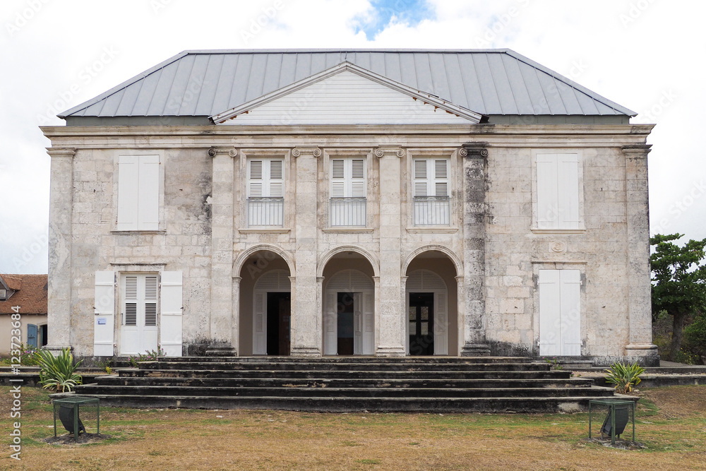 Exterior of Habitation Murat in Marie Galante, Guadeloupe