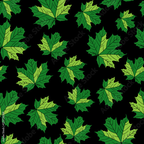 Seamless pattern with leaves.