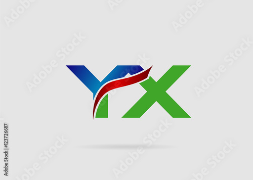 Free Download Abstract letter YX logo design template. Vector letter logo 
 - GFXLoad
