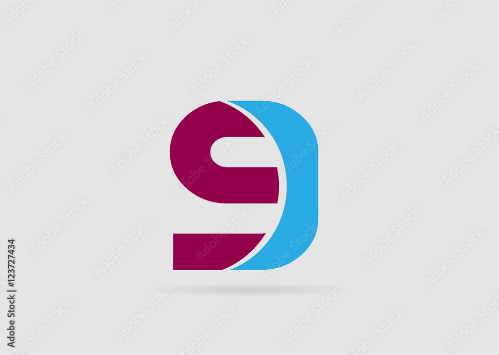 Abstract Number 9 logo Symbol icon
Abstract Number 9 logo Symbol icon