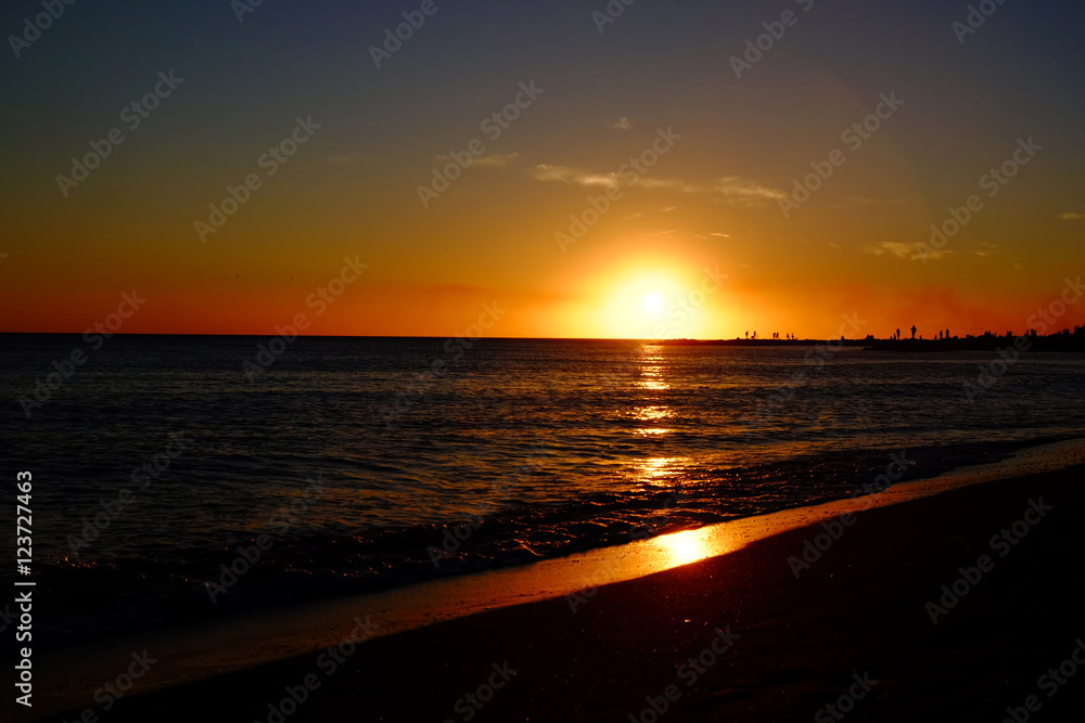 sea sunset in italy