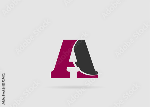 Letter a logo icon design template elements
