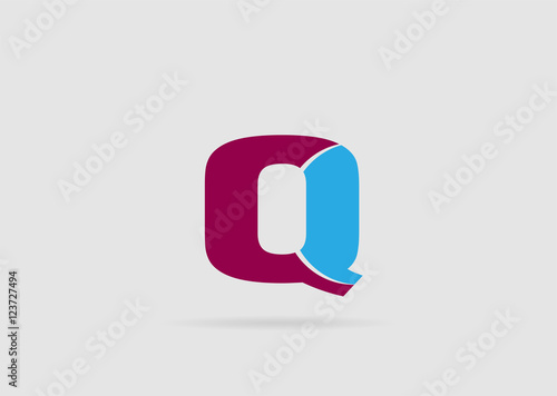 Letter q logo icon design template elements. Vector color sign
