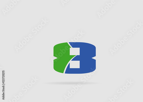 Number eight 8 logo icon template elements 