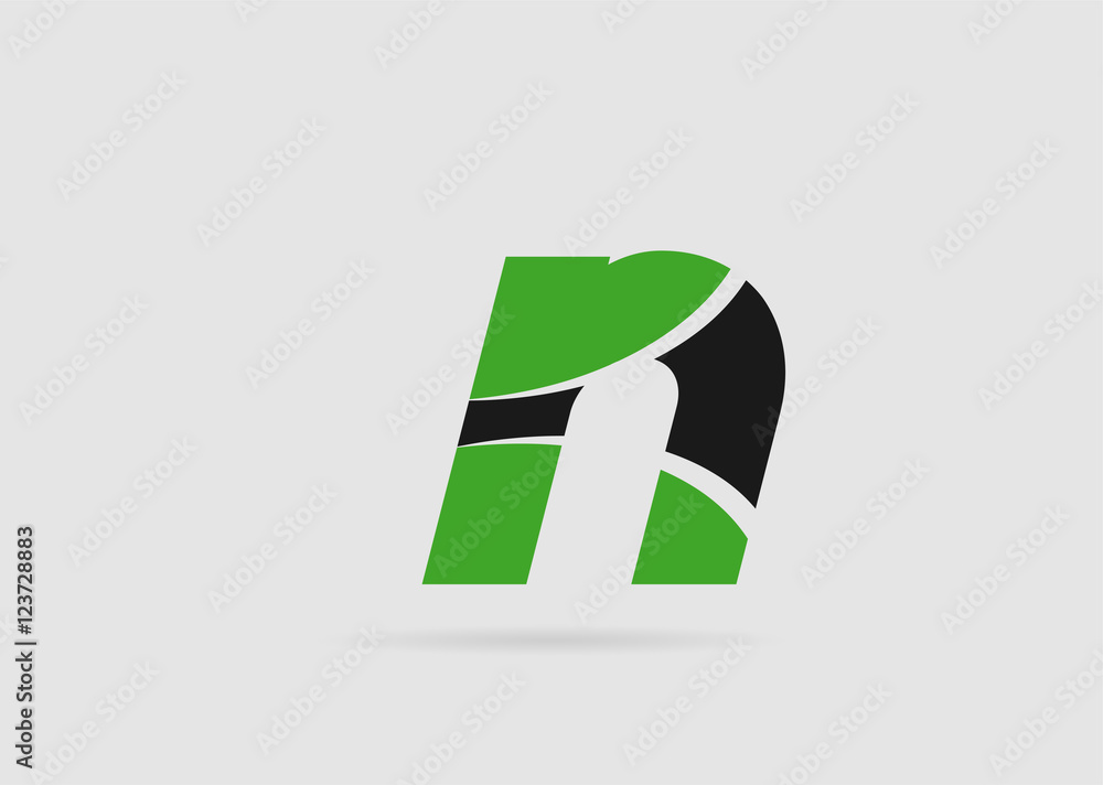 Fototapeta premium Letter n logo icon 