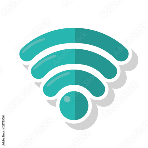 Wifi icon. Global communication intenet connectivity web and technology theme. Isolated design. Vector illustration