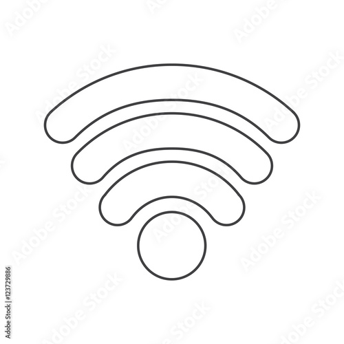 Wifi icon. Global communication intenet connectivity web and technology theme. Isolated design. Vector illustration