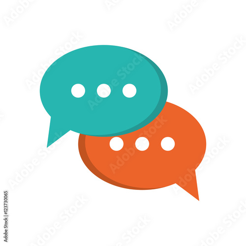 Bubble con. communication message discussion and conversation theme. Isolated design. Vector illustration