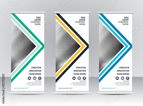 Roll up banner stand template design