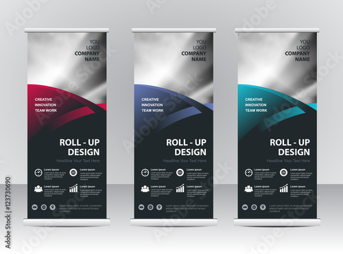Roll up banner stand template design