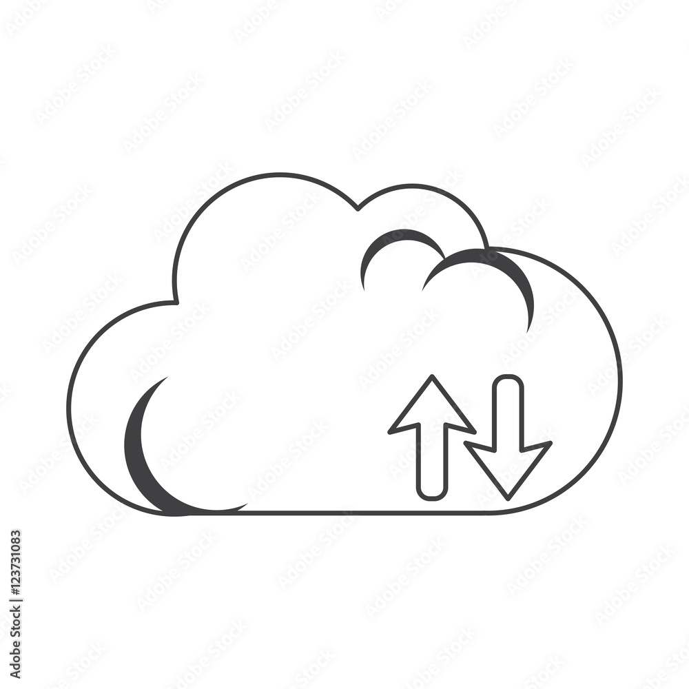 Cloud icon. cloud computing and storage theme. Isolated design. Vector illustration Cloud icon. cloud computing and storage theme. Isolated design. Vector illustration