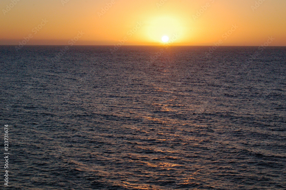 sunset on pacific ocean