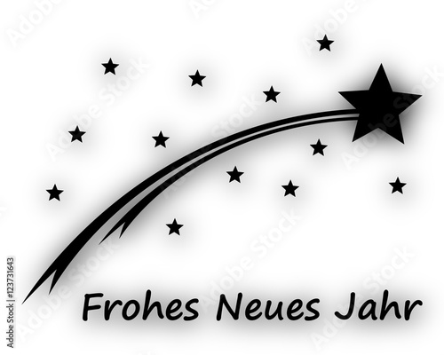Frohes Neues Jahr auf weiss
