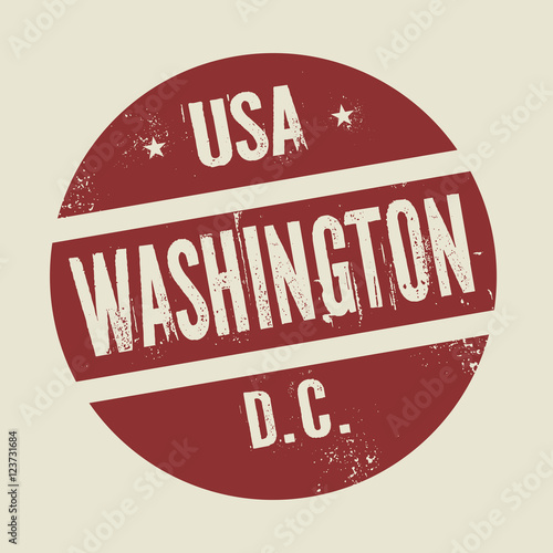 Grunge vintage stamp with text Washington, District of Columbia