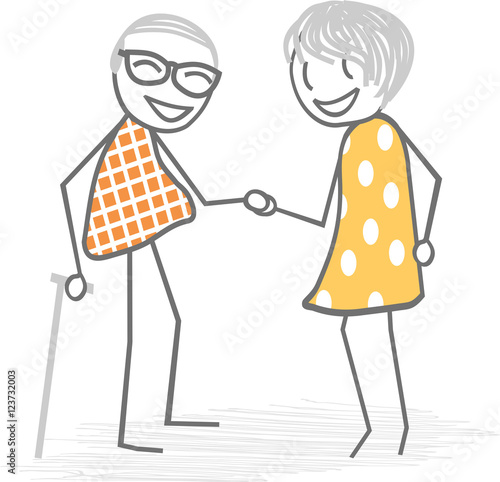 Couple de personnes âgées