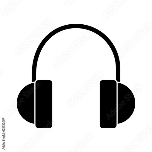 Headphone device icon. Music sound audio stereo and technology theme. Isolated design. Vector illustration