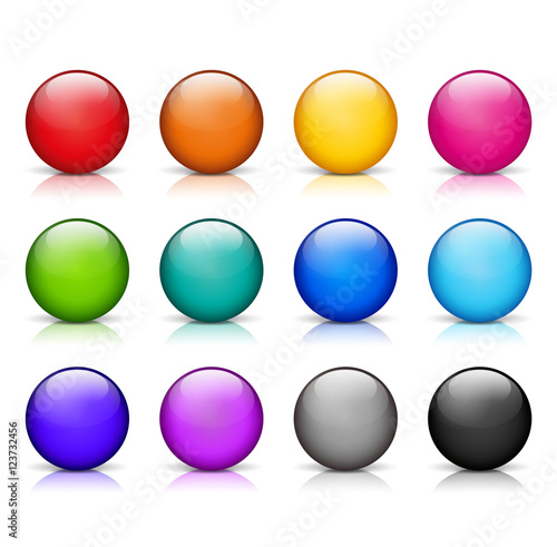 twelve round icons