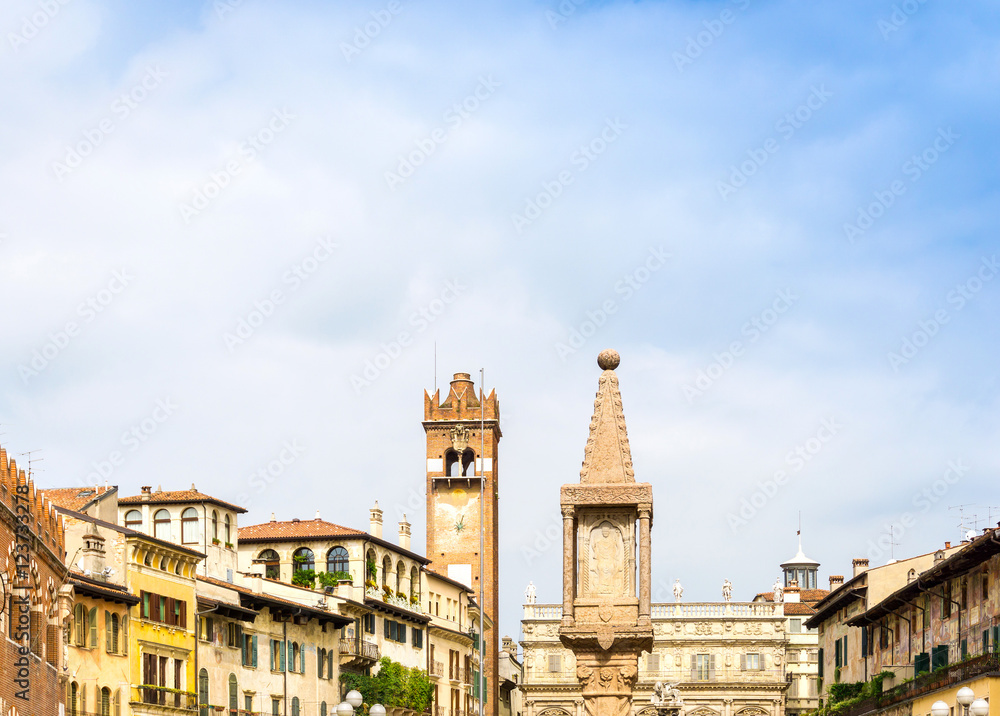 Obraz premium Beautiful street view of Verona center which is a world heritag