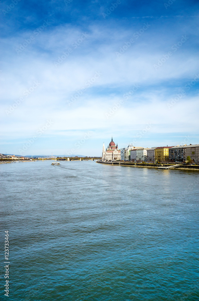 building of Parliament in Budapest, Hungary, Europe